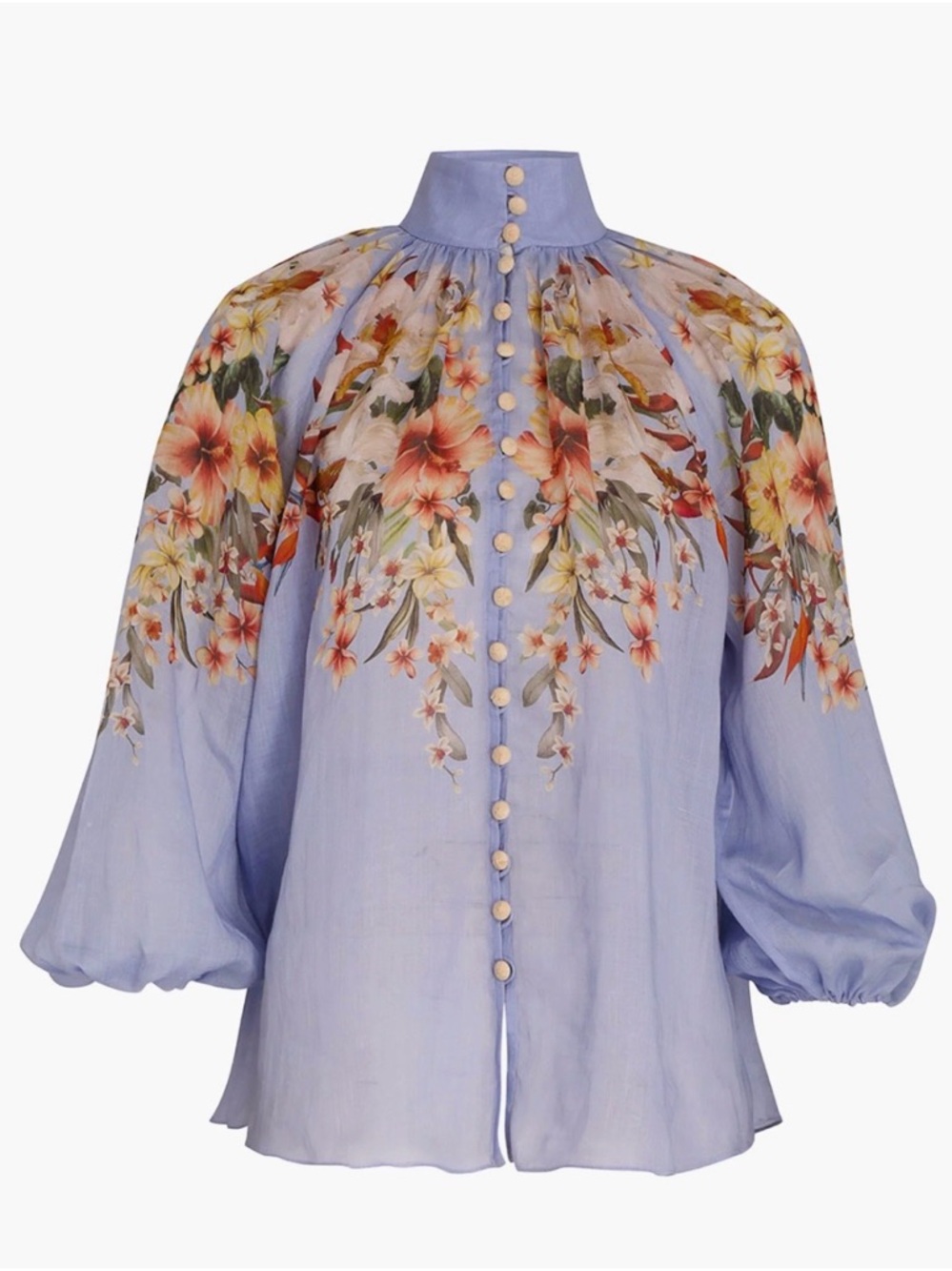 Blue Palm Lexi Billow Blouse - Size 0